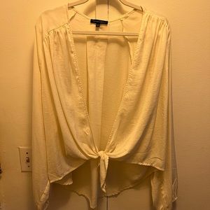 Front tie white blouse